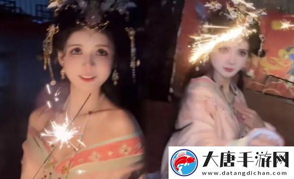 狗頭蘿莉餅攤即將結(jié)束-現(xiàn)場(chǎng)給大家放煙花慶賀-手拿仙女棒太美了